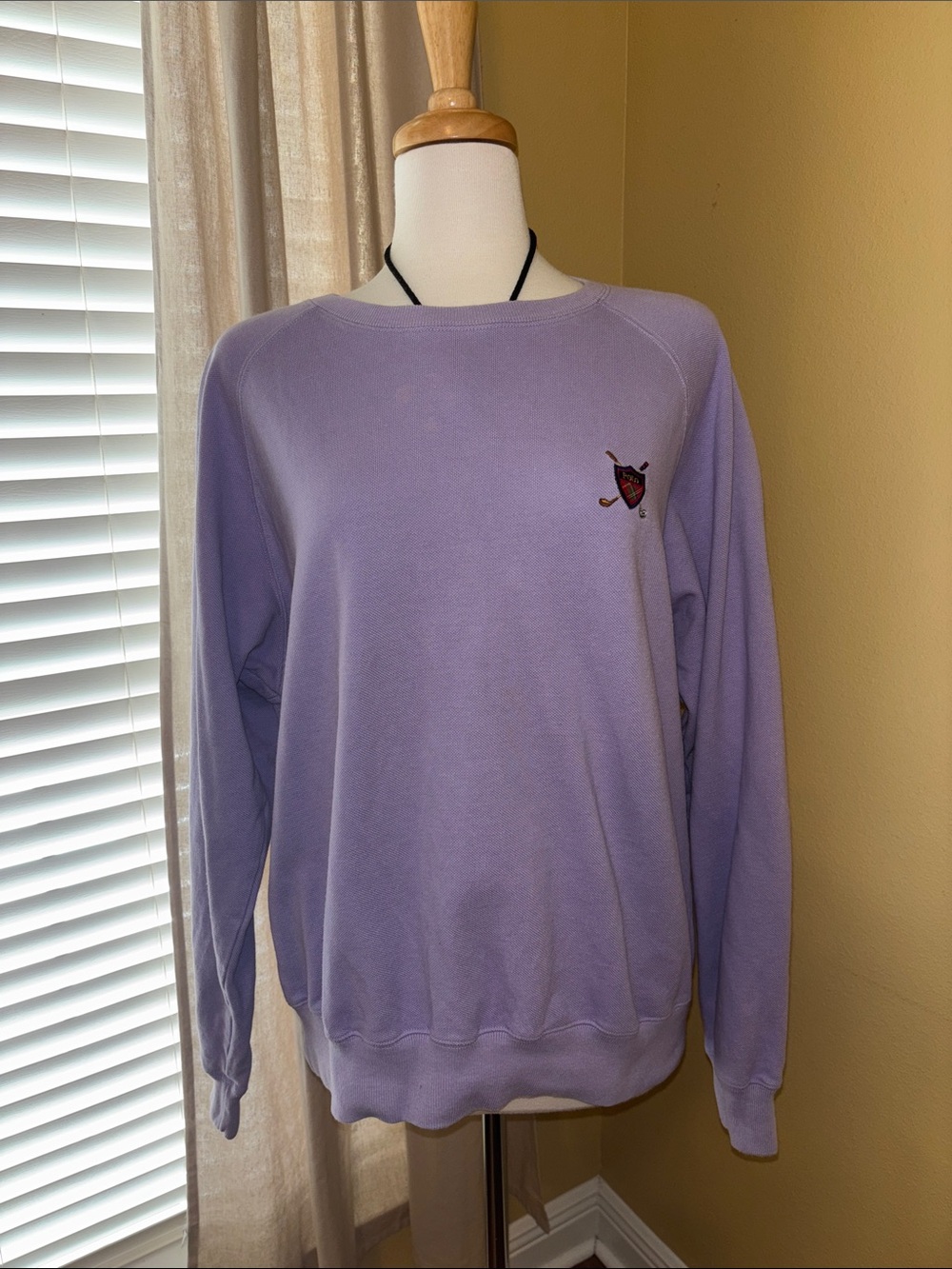 Polo Ralph Lauren Pique Pullover Medium Golf Crest Lavender